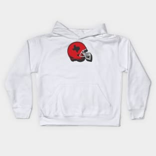 Lubbock, Texas Outline Football Helmet Kids Hoodie